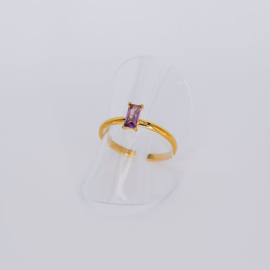 Anel Ajustável Brilho Lilás