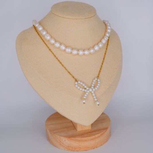 Colar Dourado Pérolas