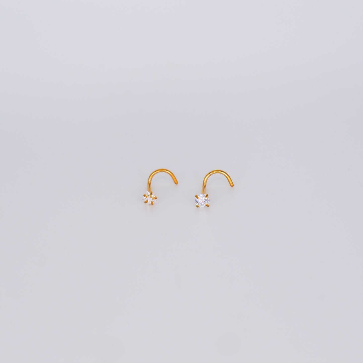 Piercing Nariz Brilho Estrela e Brilho Redondo