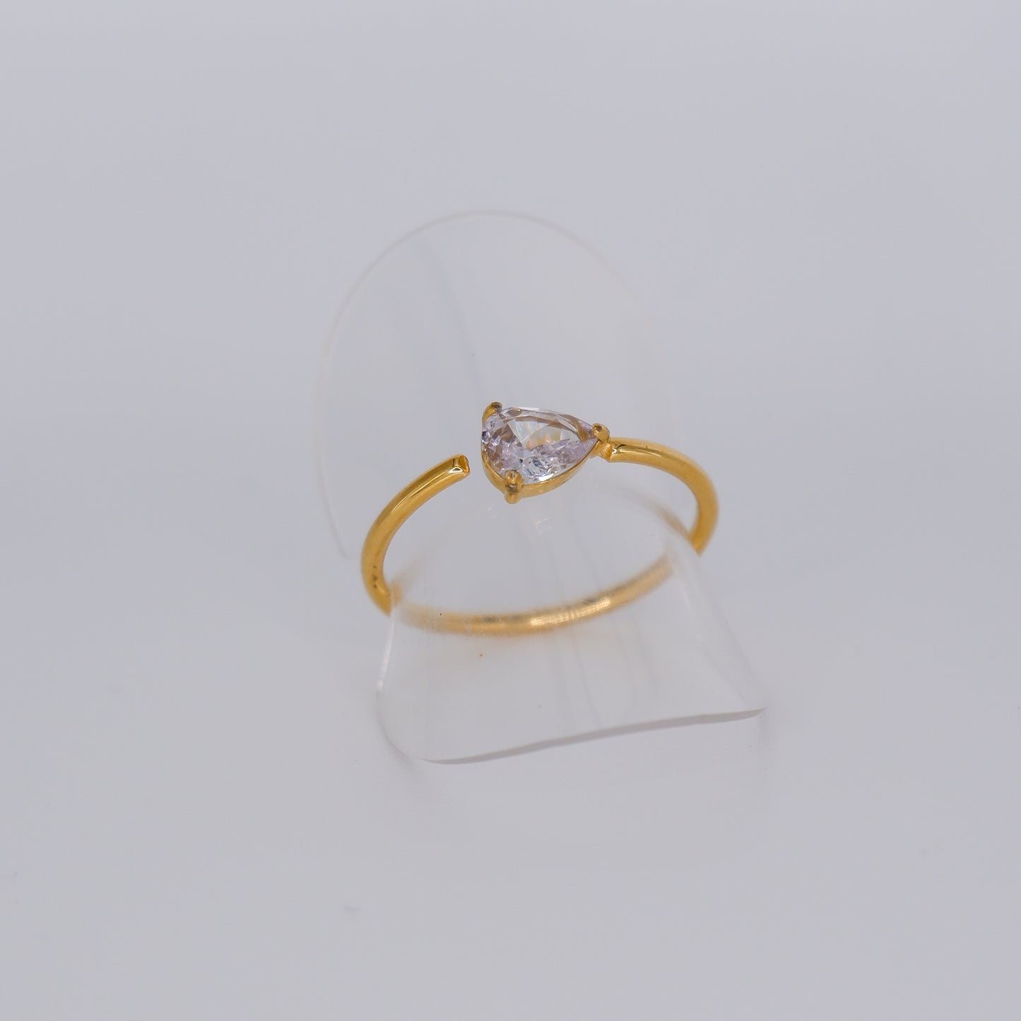 Anel Ajustável Dourado Gota