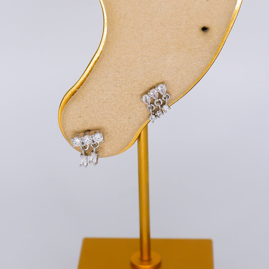 Piercing aperta atrás Prateado Pendentes