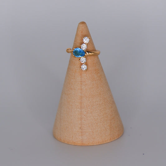 Earcuff Hipoalergénica Pedra Azul
