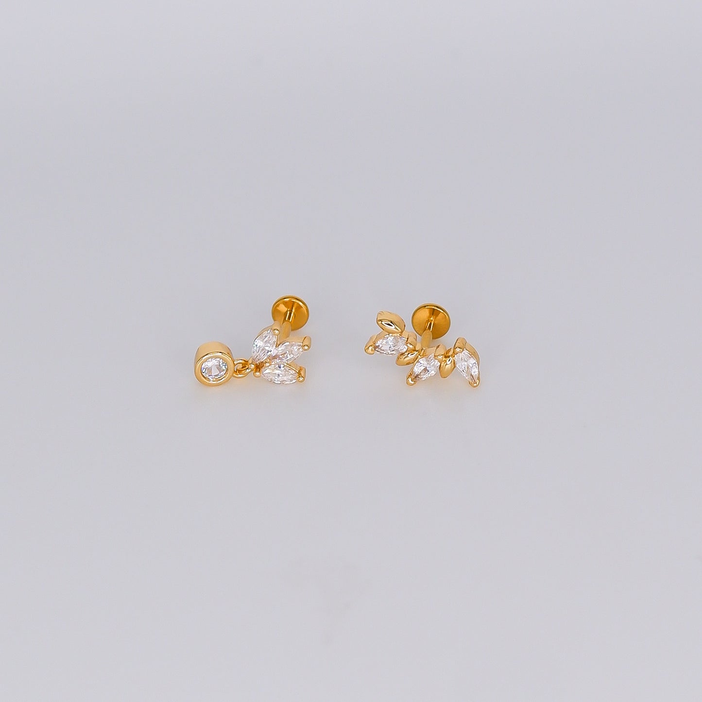 Piercing Achatado 1.0MM Espessura Dourados