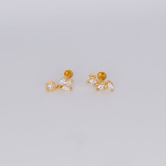 Piercing Achatado 1.0MM Espessura Dourados