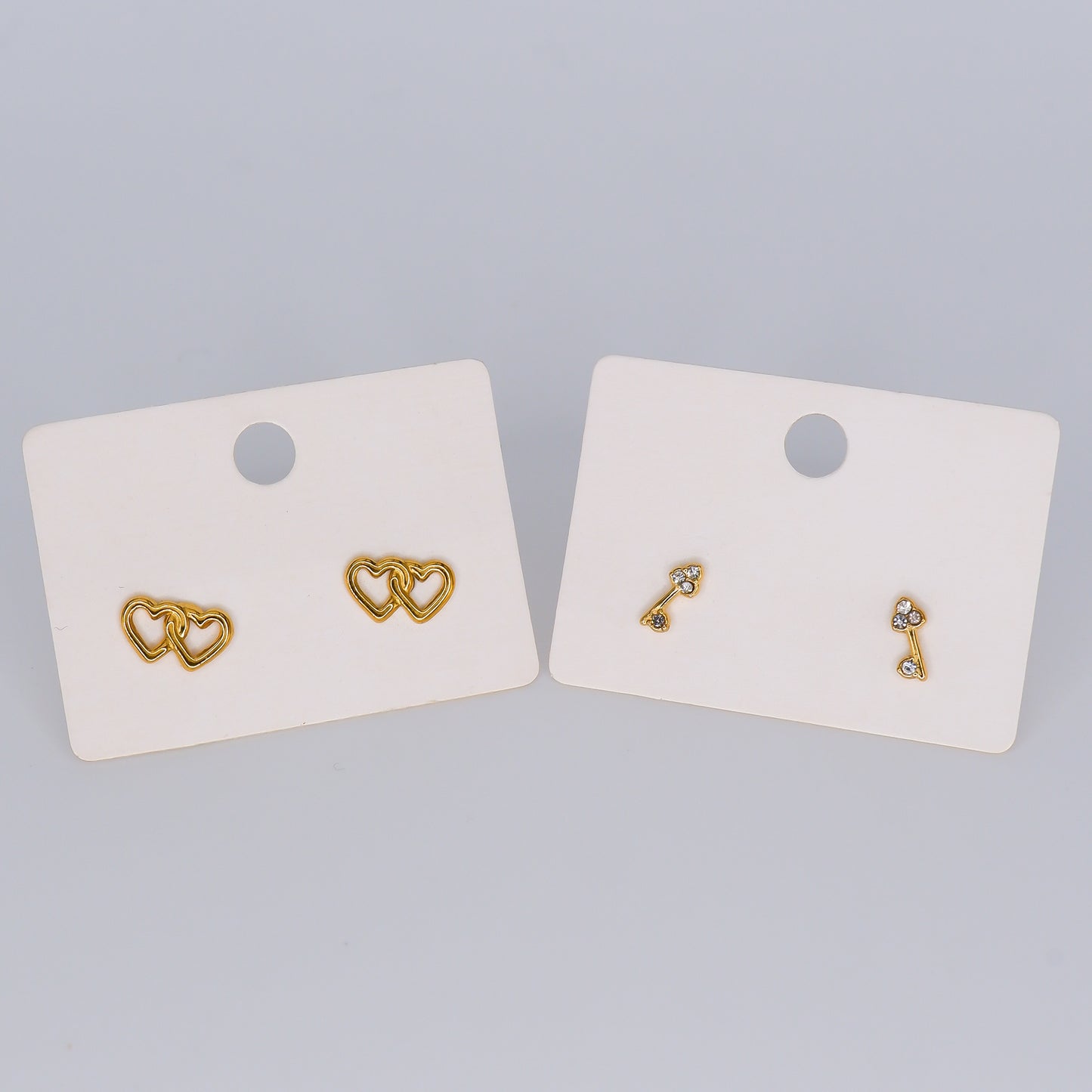 Brincos de Espeto com Corações e Chave