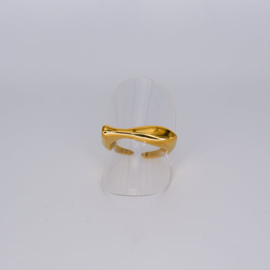 Anel Dourado Irregular