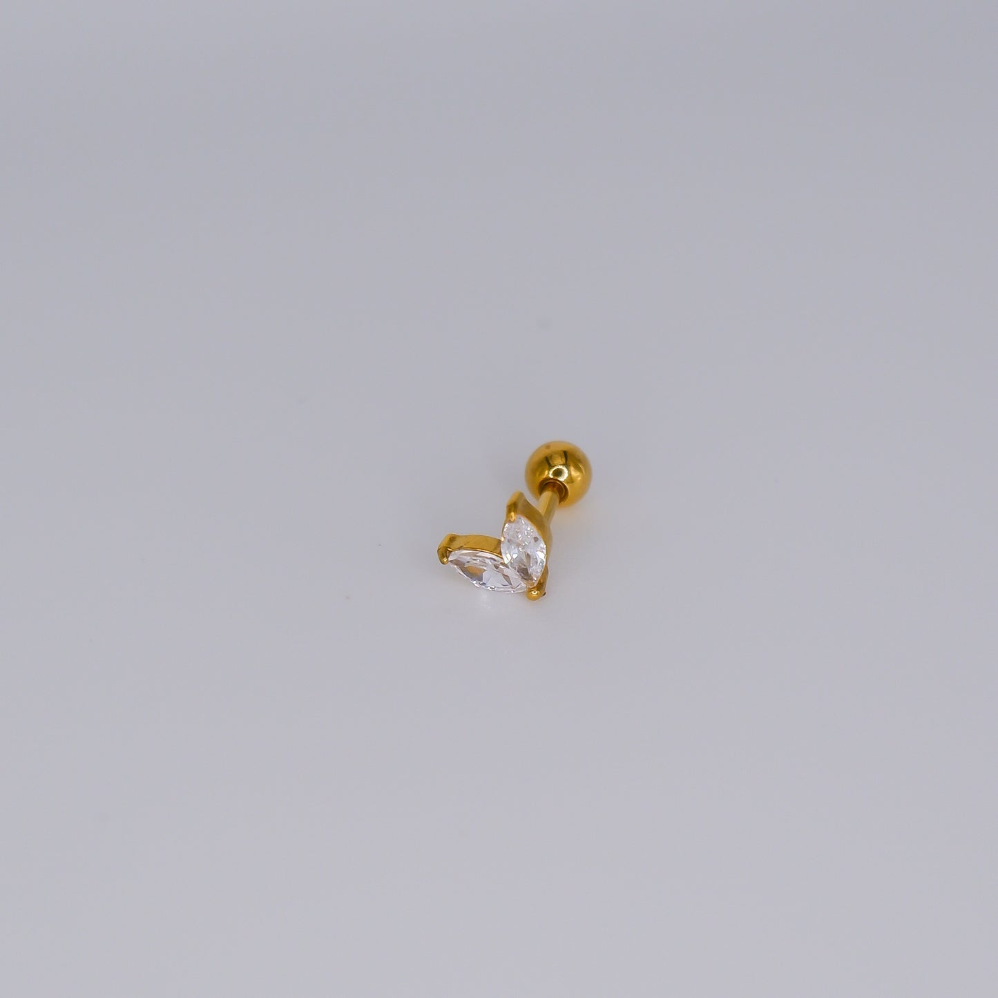 Piercing Bolinha Aço Inoxidável Folha