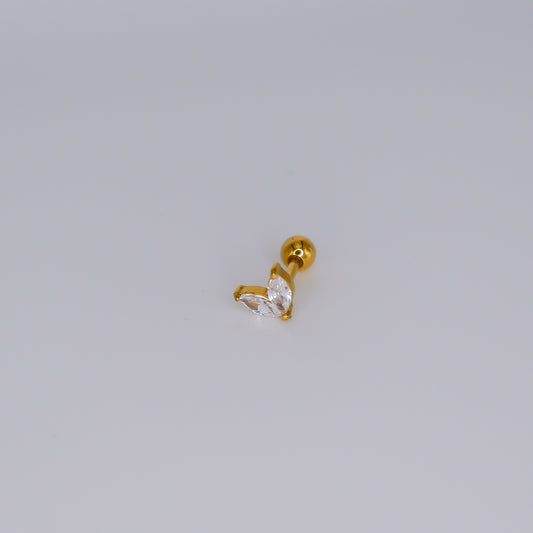 Piercing Bolinha Aço Inoxidável Folha