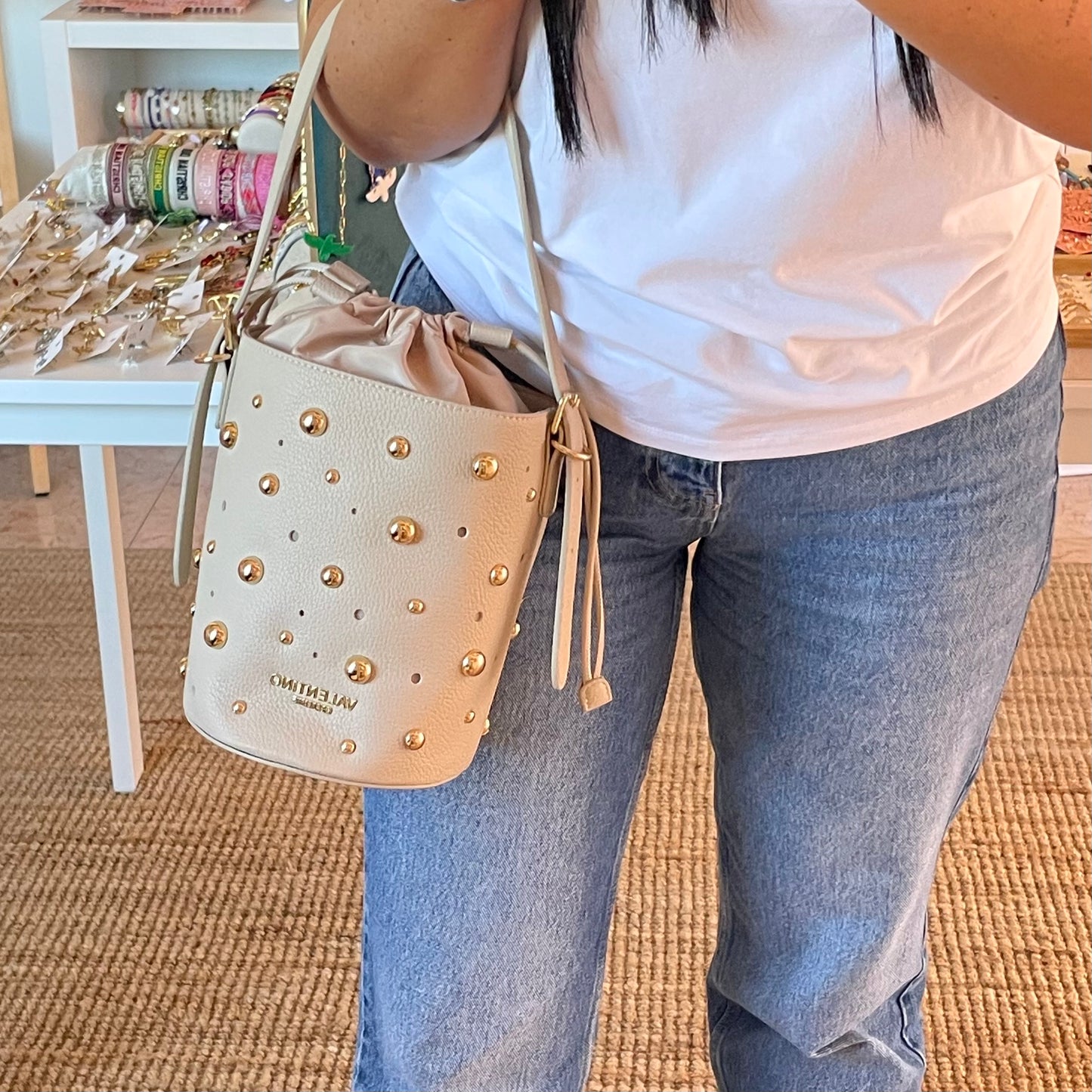 Mala Valentino Creations Tachas Beige