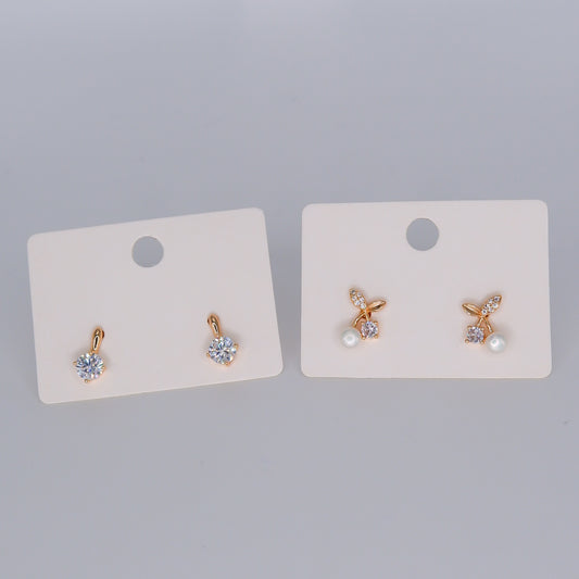 Brinco de Espeto Hipoalergénico Cereja e Brilho Pendente