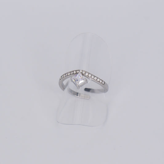 Anel Brilhante Quadrado