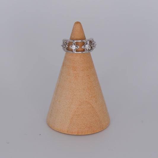 Earcuff Prateada com Brilho