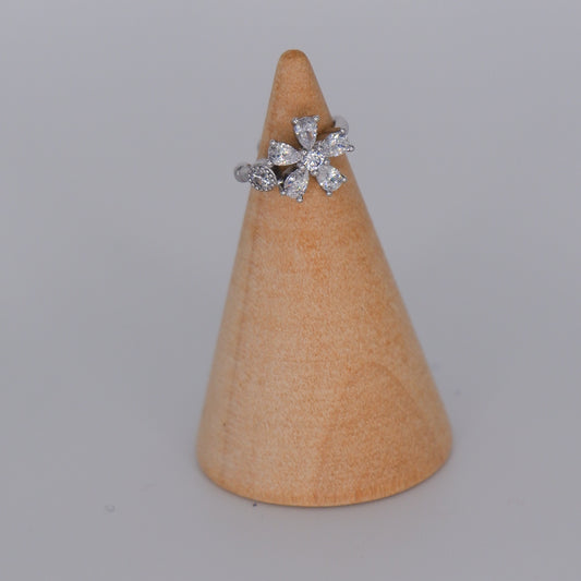 Earcuff Prateada Flor