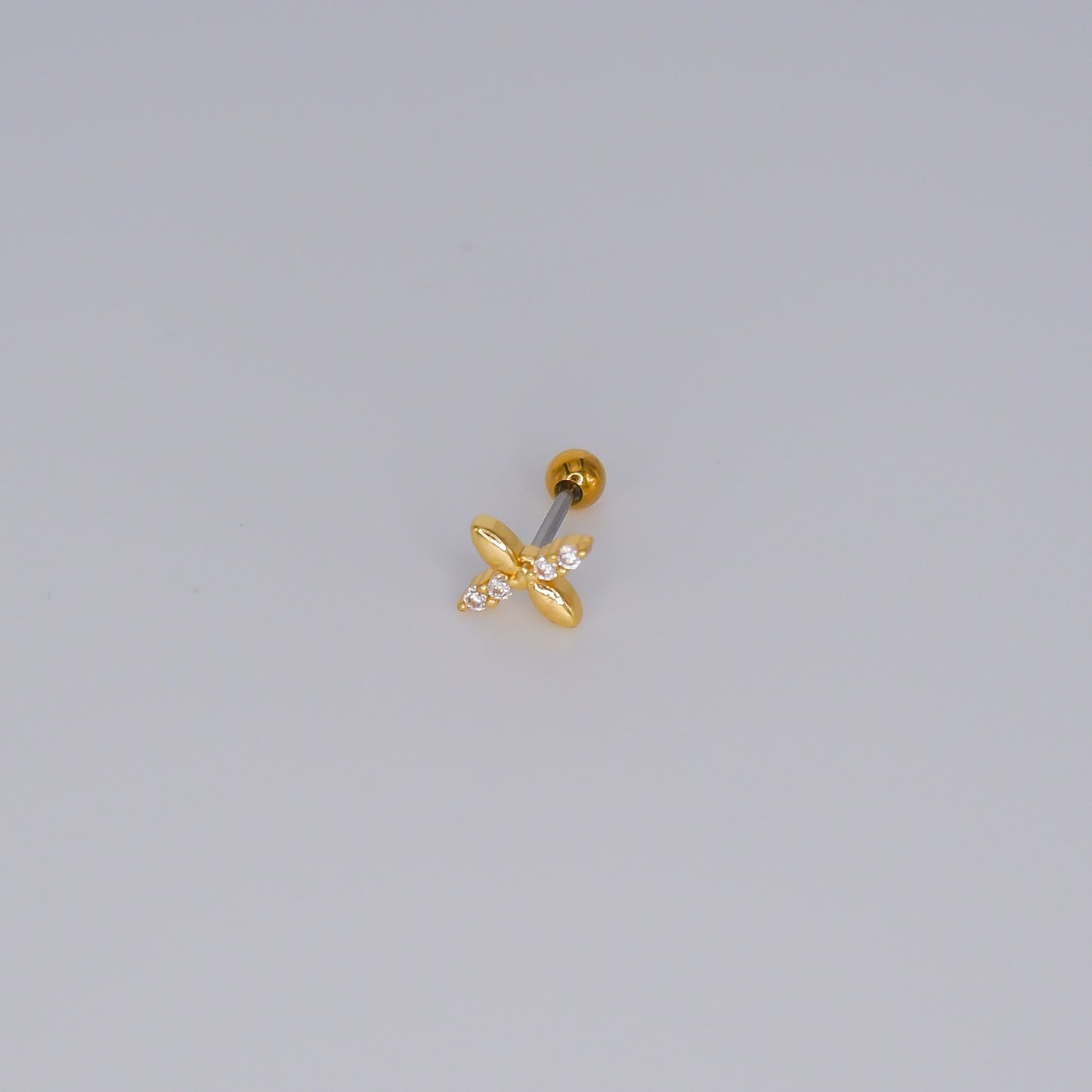 Piercing Bolinha Aço Inoxidável Dourado X