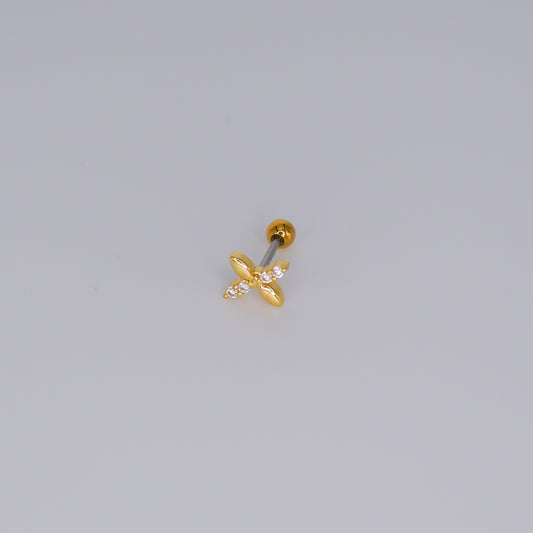 Piercing Bolinha Aço Inoxidável Dourado X