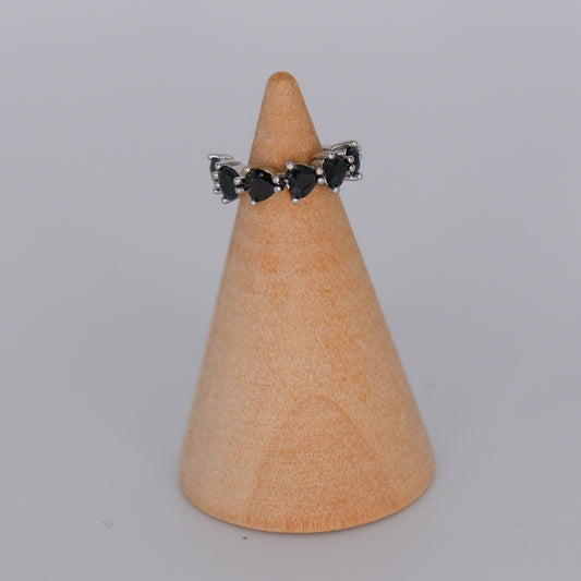 Earcuff Prateada e Preta