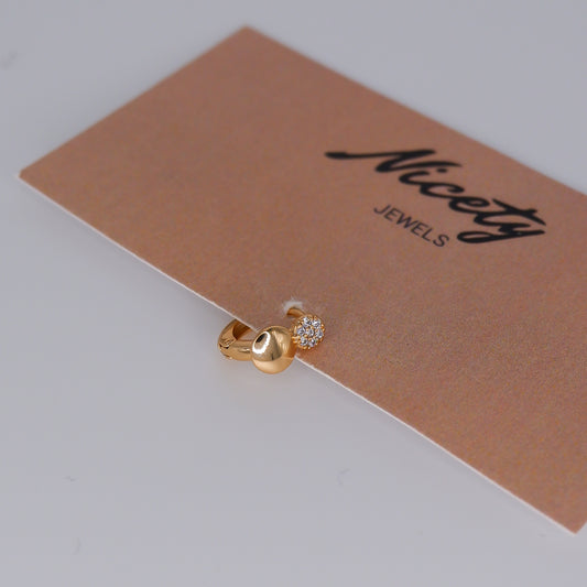 Mini Argolas 7,5mm Hipoalergénicas duas bolas