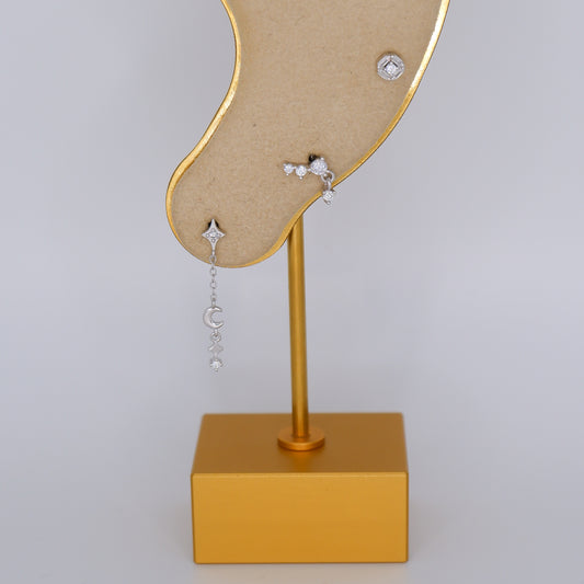 Piercings Achatados Prateados #11 Longo e Brilhantes