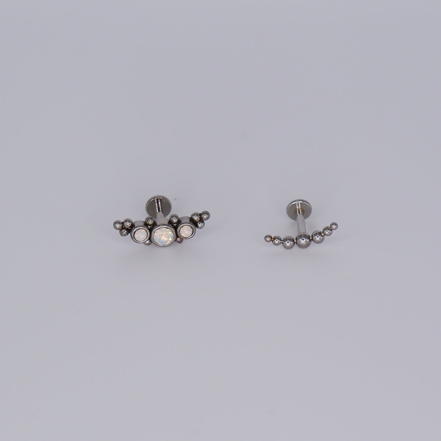 Piercings Achatados Prateados