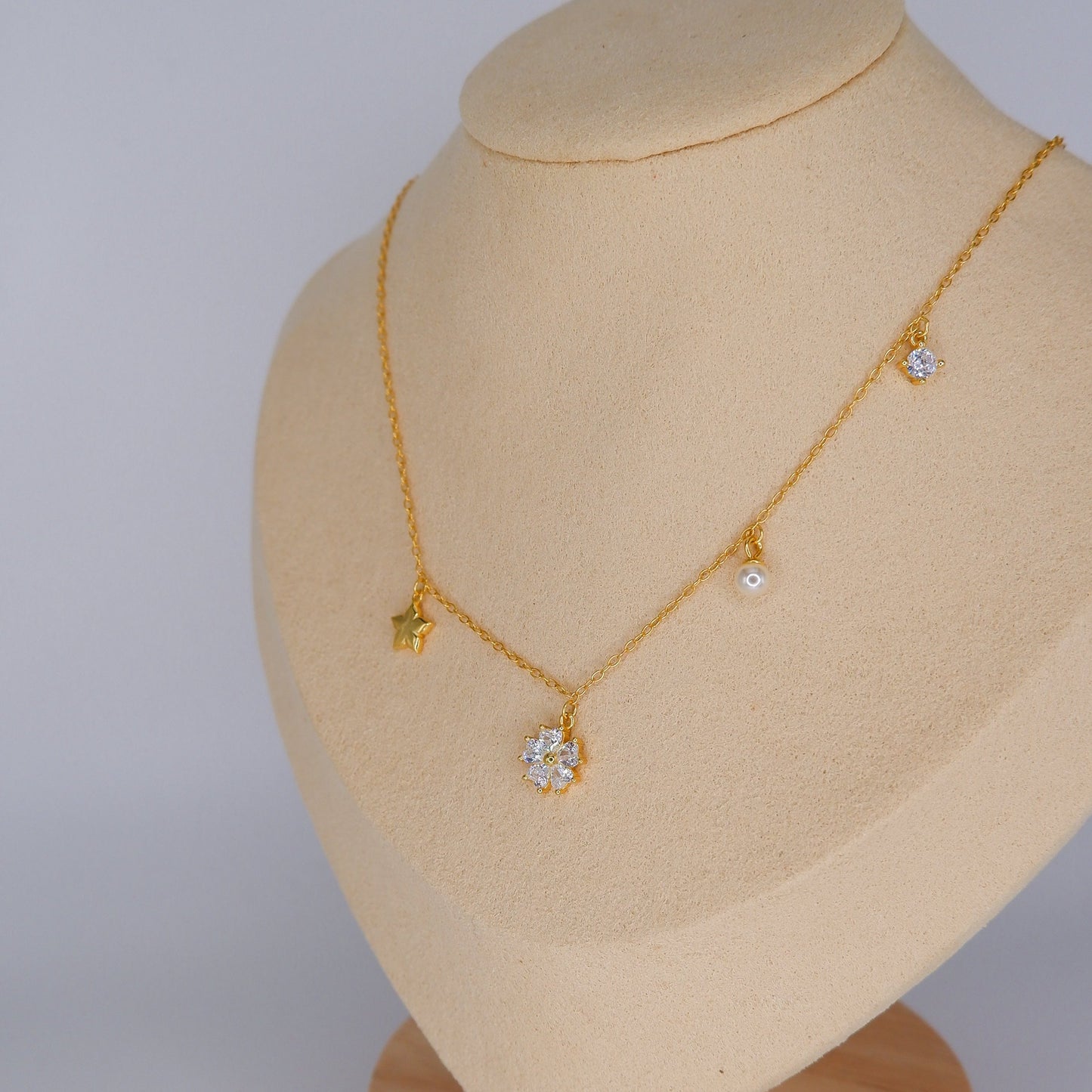 Colar S925 quatro Pendentes