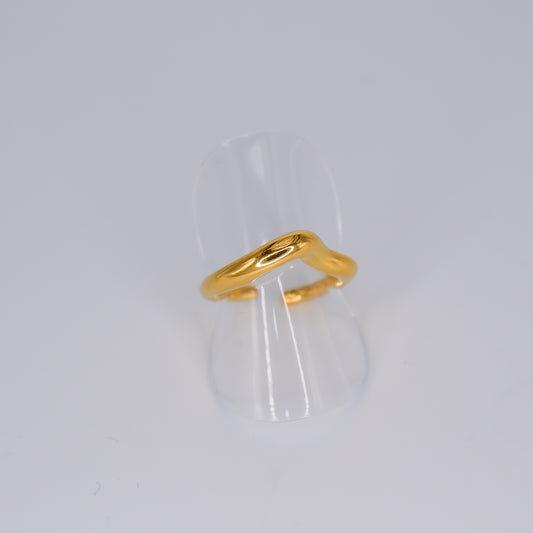 Anel Dourado Irregular