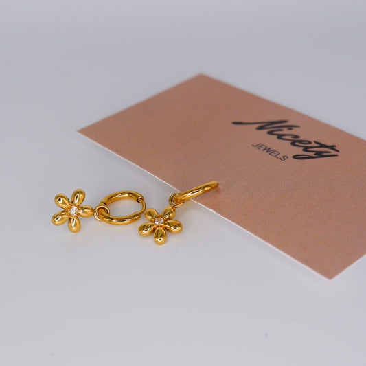 Argola Flor Pendente