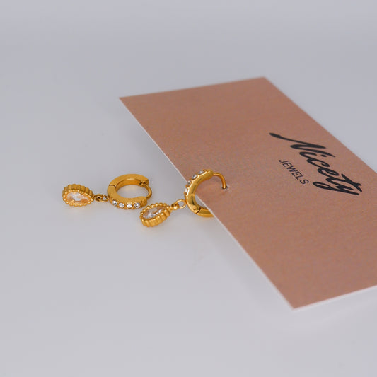 Argola Pendente Brilhante Gota