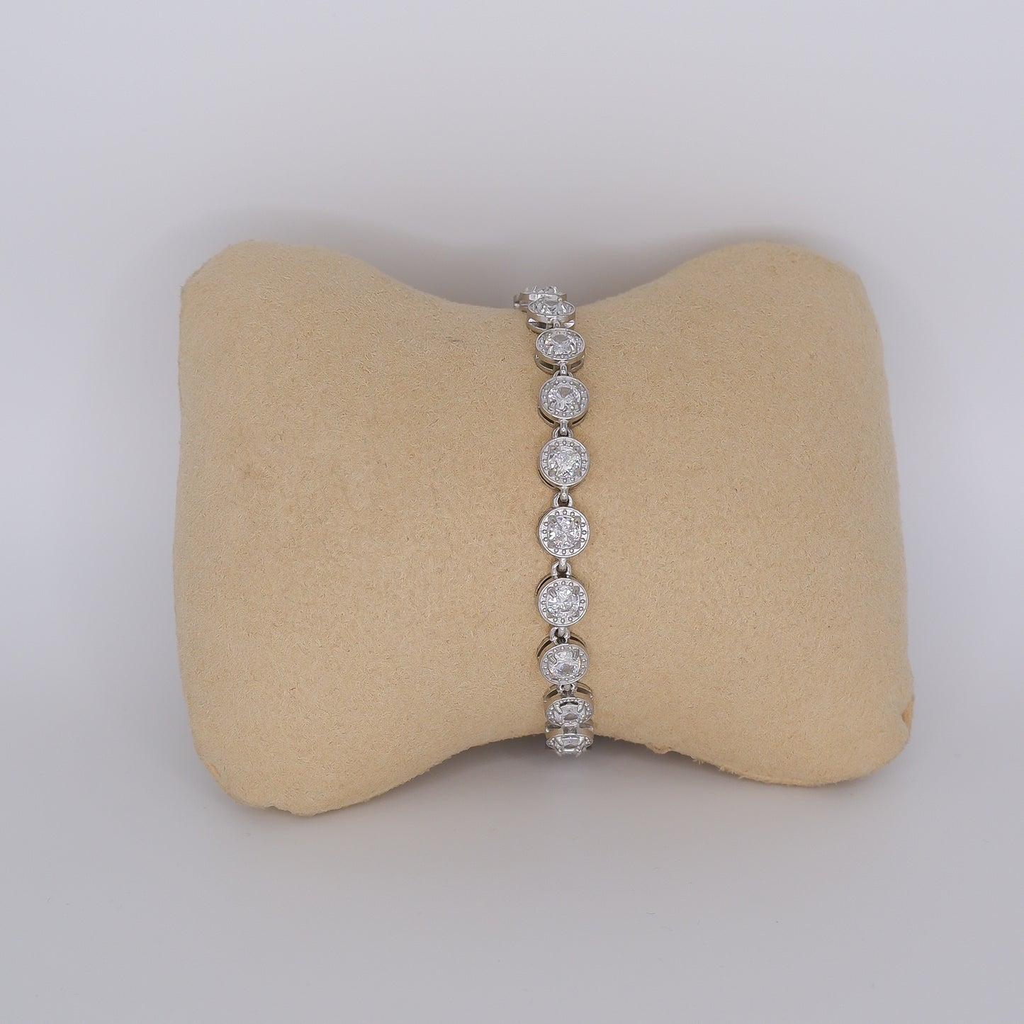 Pulseira Aço Inoxidável Bolas Brilhantes