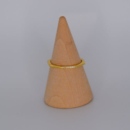 Anel S925 hexagonal
