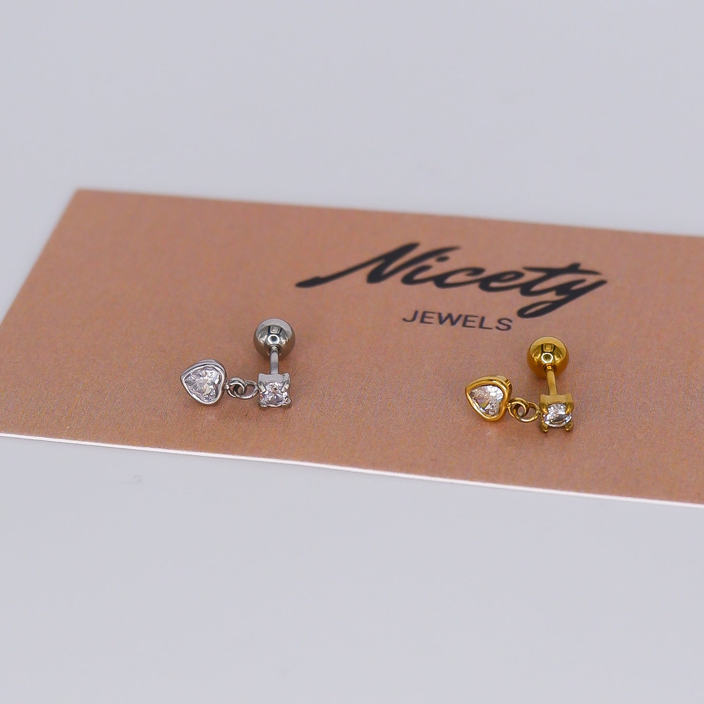 Piercing aperta atrás Coração Pendente