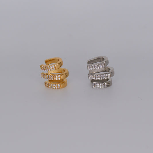 Earcuff Dourada e Prateada