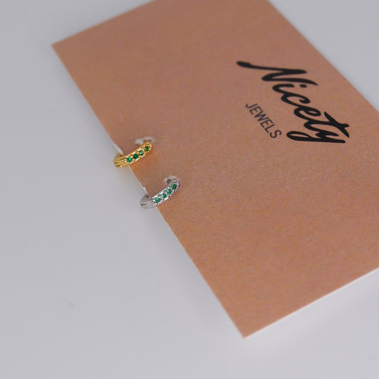 Mini Argola 4,5mm S925 Verdes
