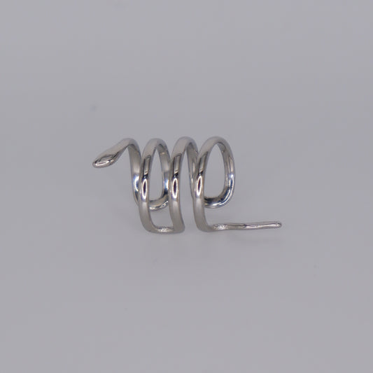 Earcuff Prateada Cobra
