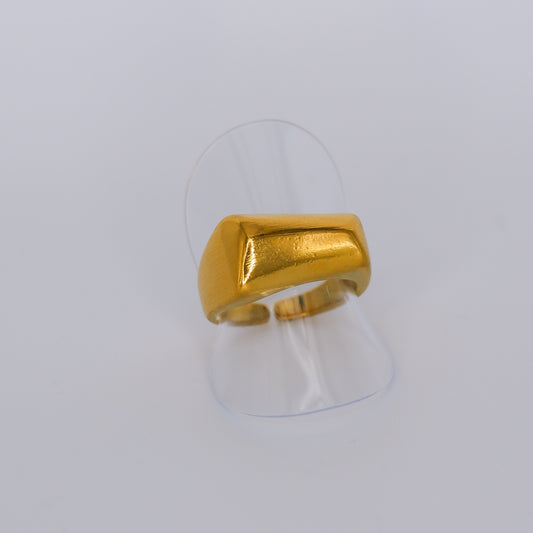 Anel Dourado Irregular