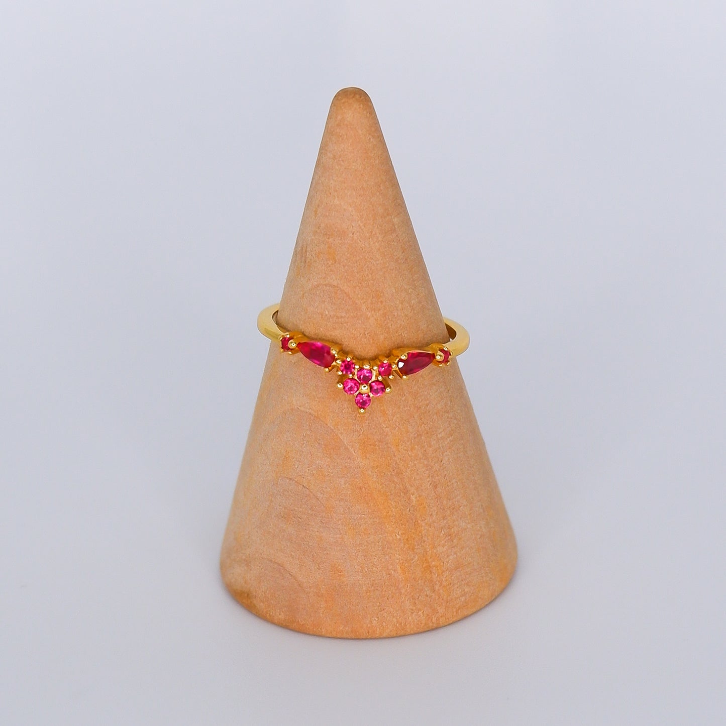 Anel S925 Flores Rosa