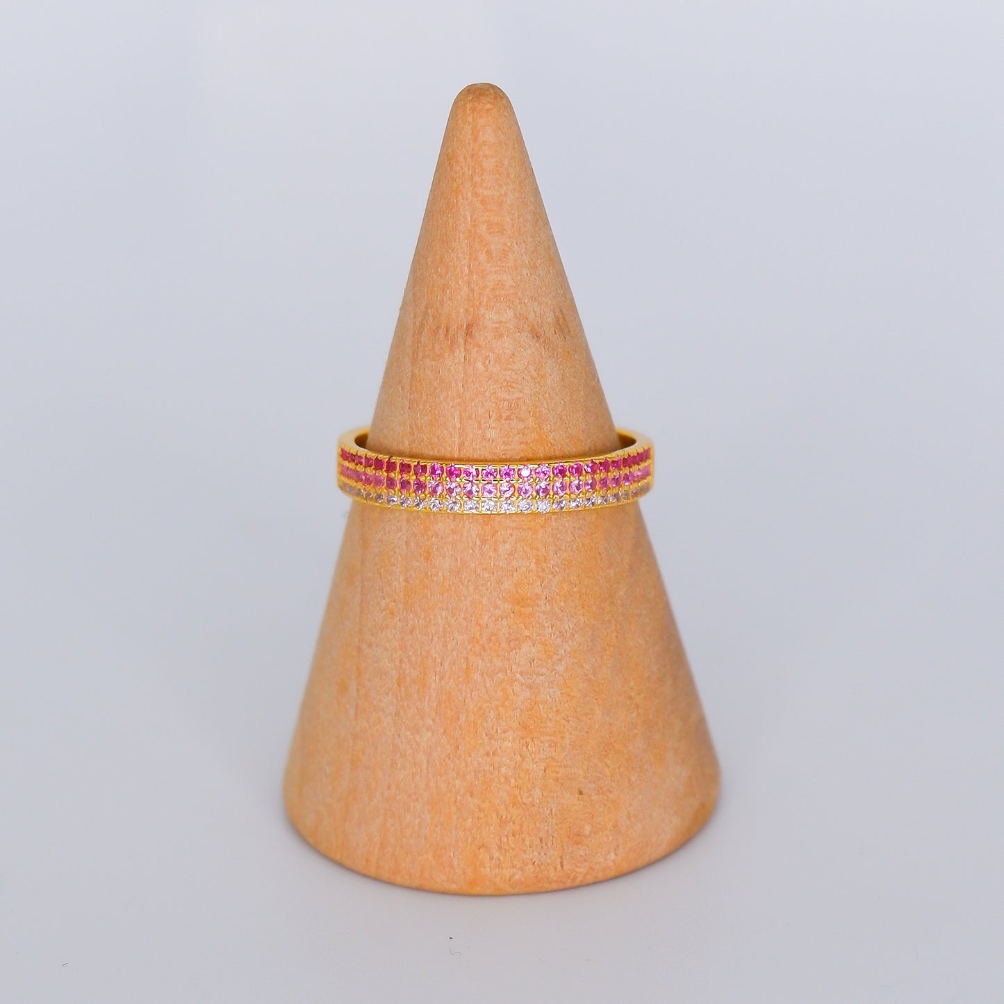 Anel S925 3 riscos Rosa