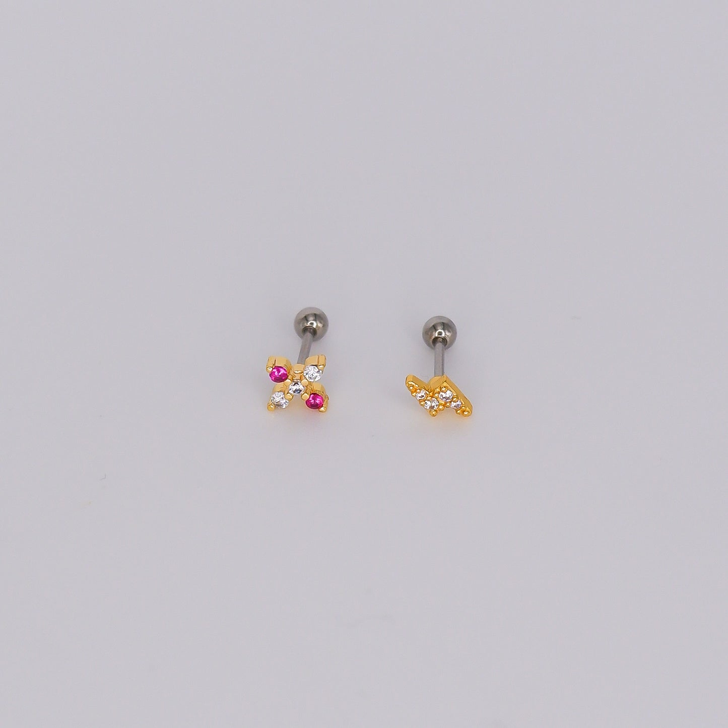 Piercing aperta atrás X Rosa e Raio