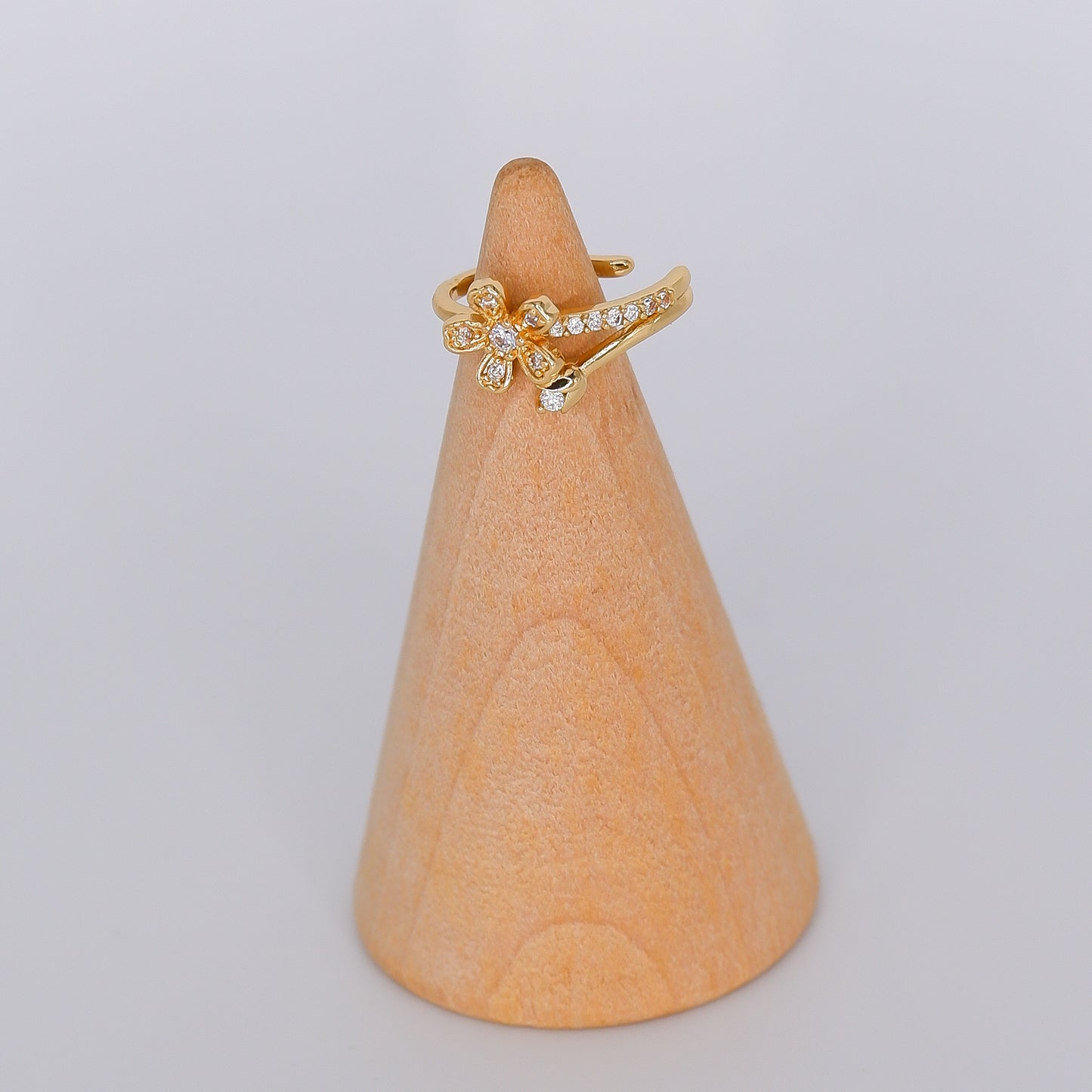Earcuff Dourado Flor