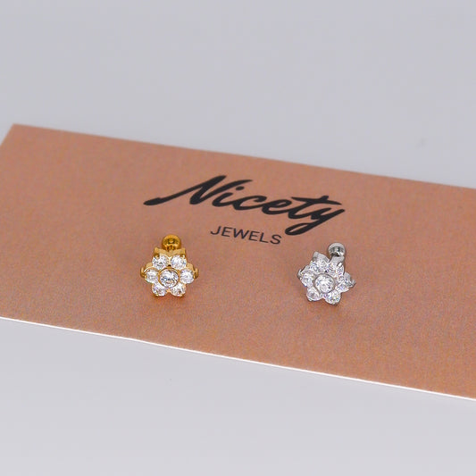 Piercing Aço Inoxidável Flor