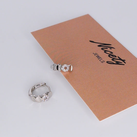 Argola 1 Bola Brilhante