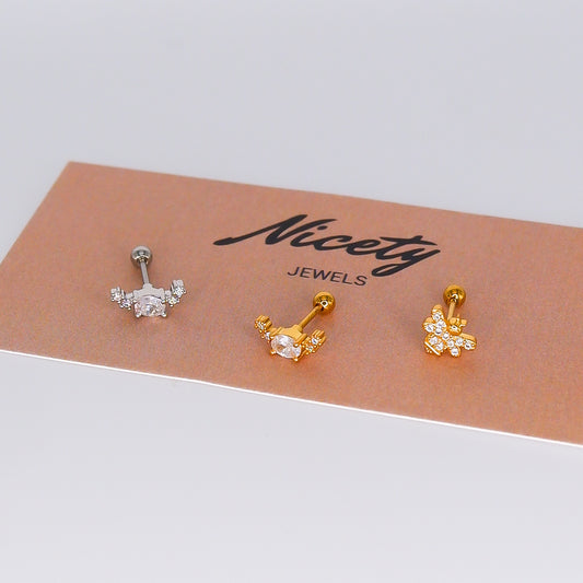 Piercing aperta atrás Curvo e Abelha