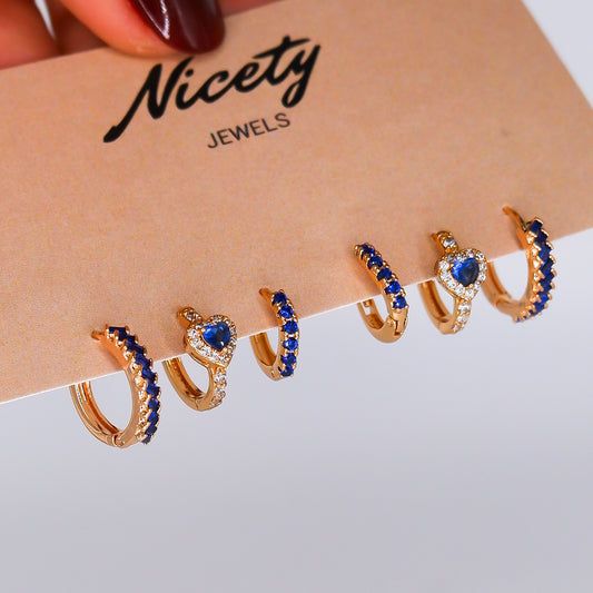 Pack Dourado Coração Azul