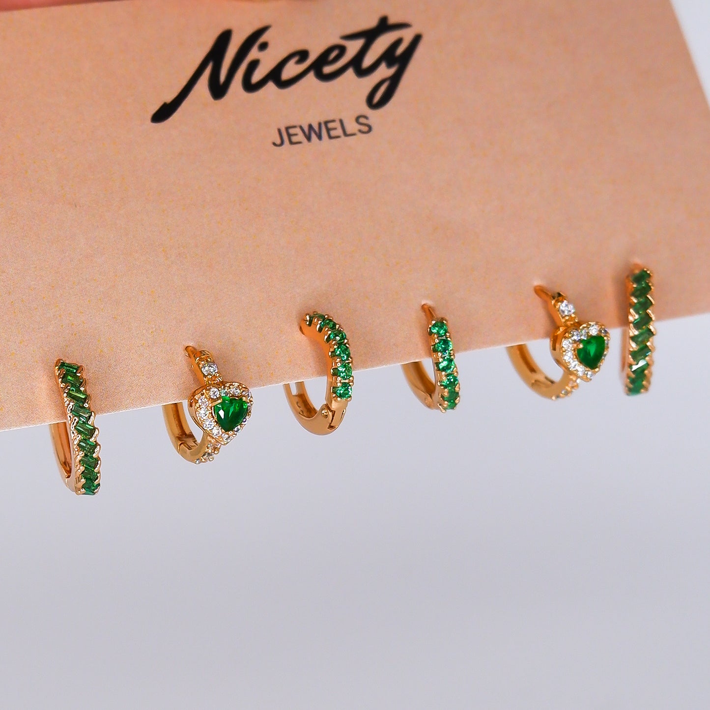 Pack Dourado Coração Verde