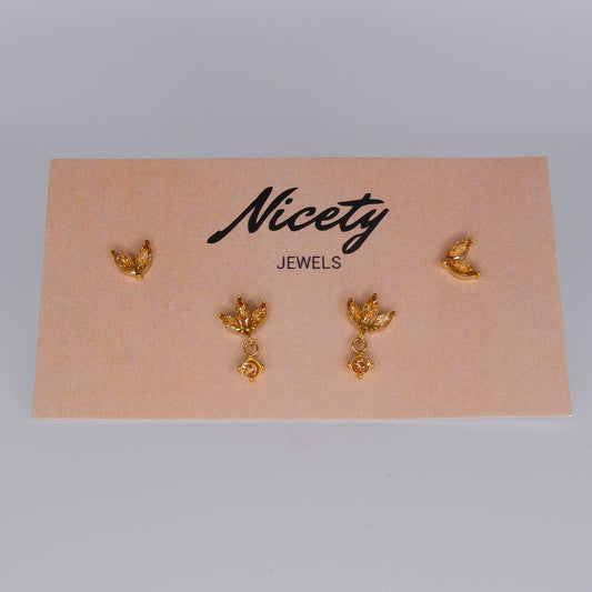 Pack Dourado Meia Flor, Folha Amarelo