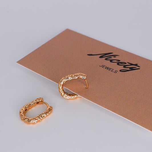 Argola Hipoalergénica Quadrada Irregular