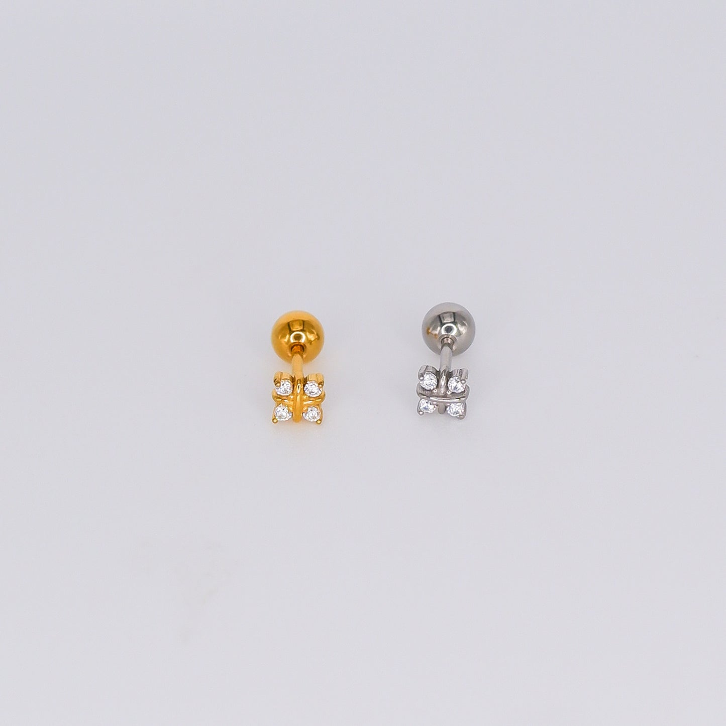 Piercing Aço Inoxidável 4 Brilhos