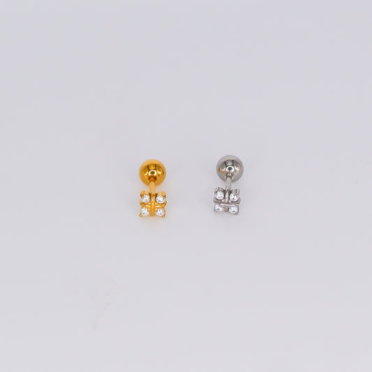 Piercing Aço Inoxidável 4 Brilhos