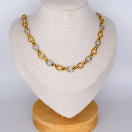 Colar Bicolor Malha