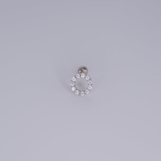 Piercing Bolinha Aço Inoxidável Prateado Círculo