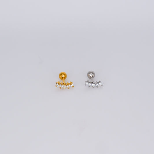 Piercing Aço Inoxidável 5 Brilhos